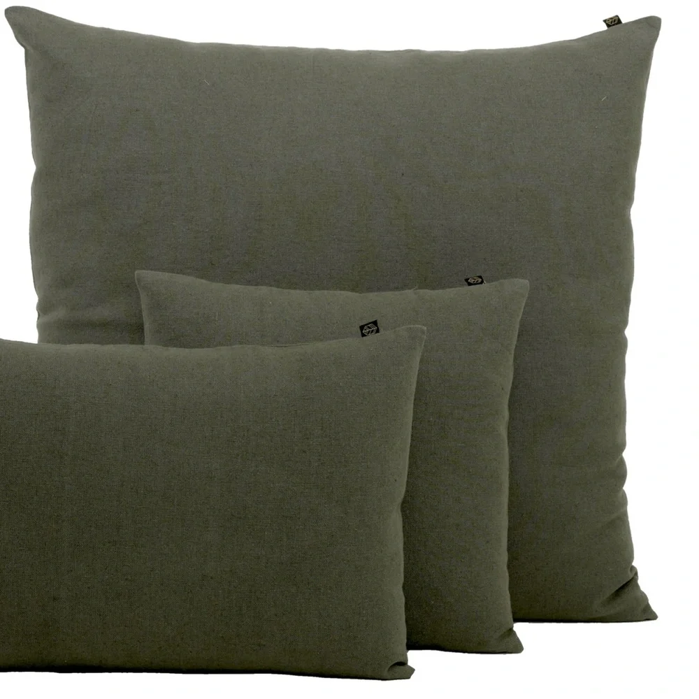 New HAOMY HARMONY wash linen cotton pillow sham green 31” Natural European Flax